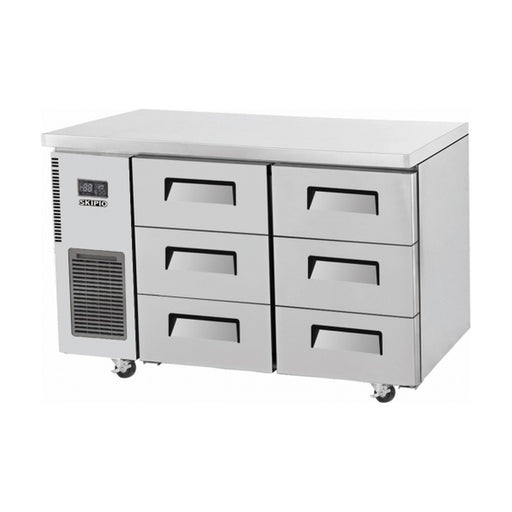 Skipio Six Drawer 1200mm Under Bench Fridge 280L - SUR12-3D-6