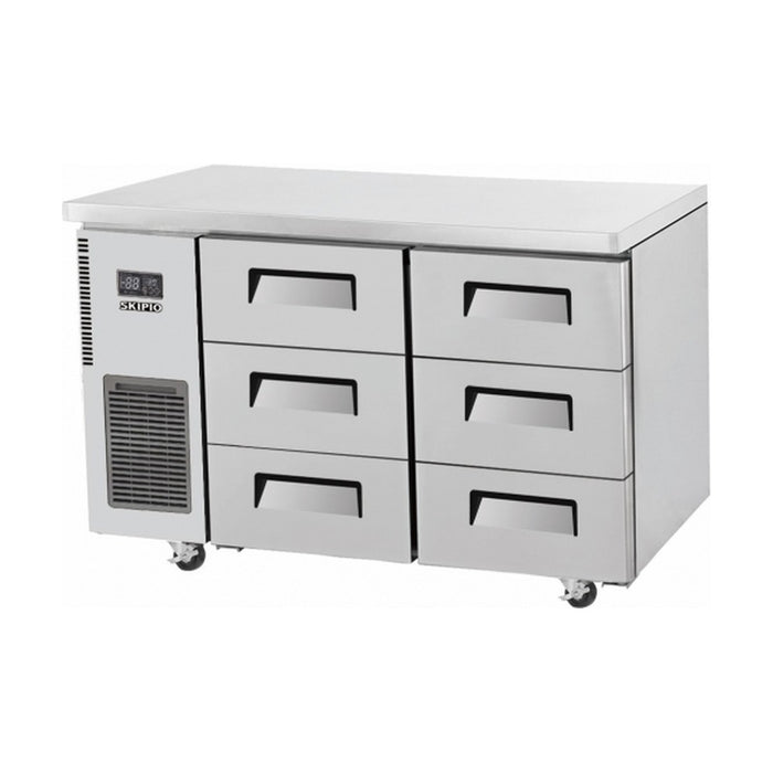 Skipio Six Drawer 1200mm Under Bench Fridge 280L - SUR12-3D-6