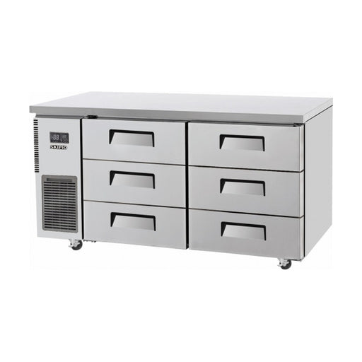 Skipio Six Drawer 1500mm Under Bench Fridge 395L - SUR15-3D-6