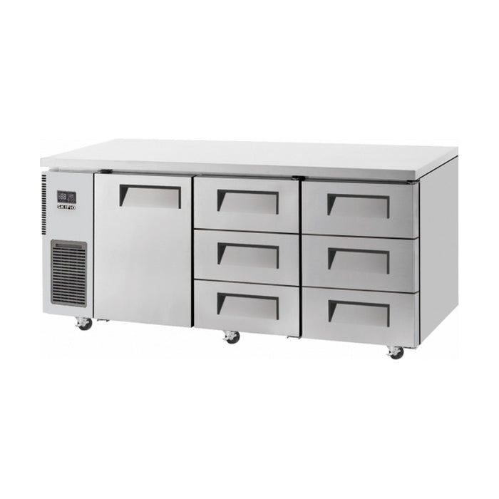 Skipio Six Drawer 1800mm Under Bench Fridge 505L - SUR18-3D-6
