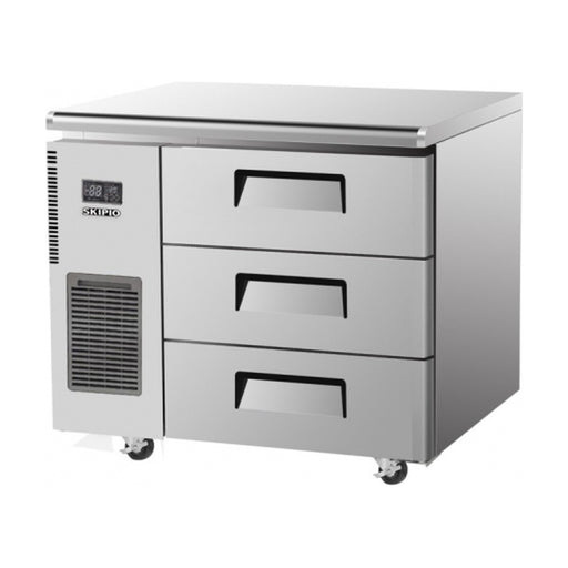 Skipio Three Drawer 900mm Under Bench Fridge 179L - SUR9-3D-3