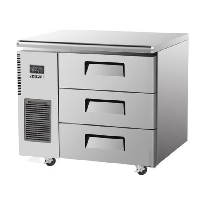 Skipio Three Drawer 900mm Under Bench Fridge 179L - SUR9-3D-3