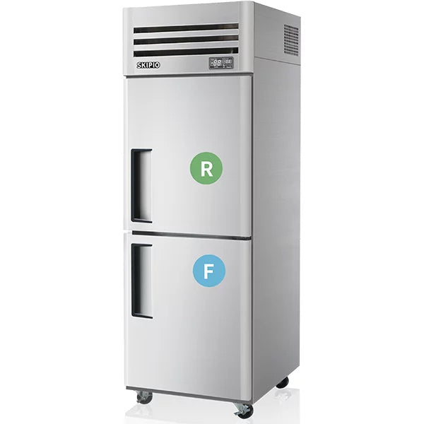 Skipio Upright Dual Temp Fridge/Freezer 242L - SRFT25-2