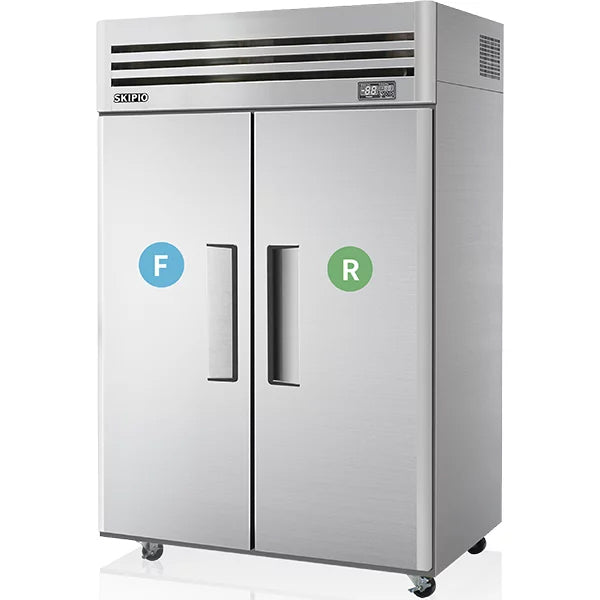 Skipio Upright Dual Temp Fridge/Freezer 576L - SRFT45-2