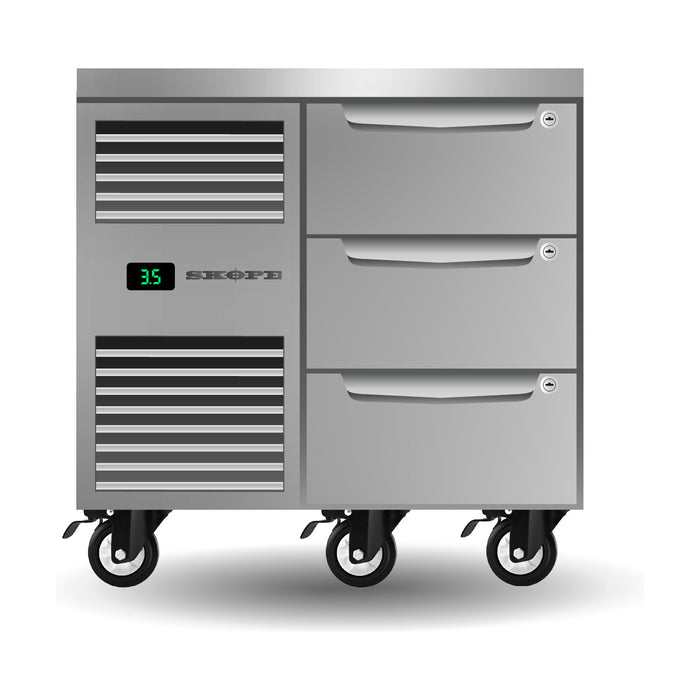 SKOPE ProSpec Three Drawer, One Bay, Underbench GN 1/1 Fridge 126L - PG11.UBR.1.D3