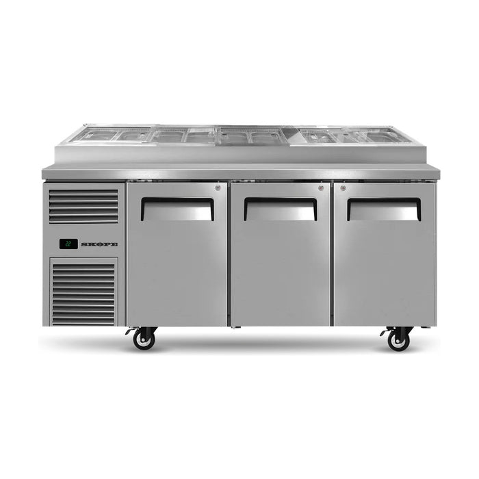 SKOPE ReFlex 3 Solid Door GN Compatible Pizza Preparation Fridge - RF8.PPZ.3.SD