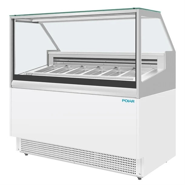 Polar U-Series 6 Pan Ice Cream Serve Over Cabinet Freezer - UA058-A