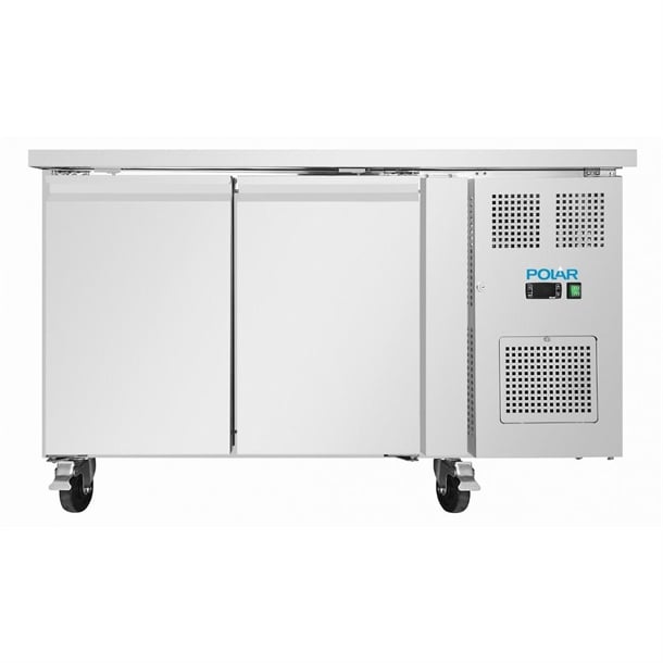 Polar U-Series Double Door Slimline Counter Fridge 155Ltr - UA105-A