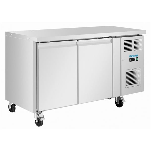 Polar U-Series Double Door Slimline Counter Fridge 155Ltr - UA105-A