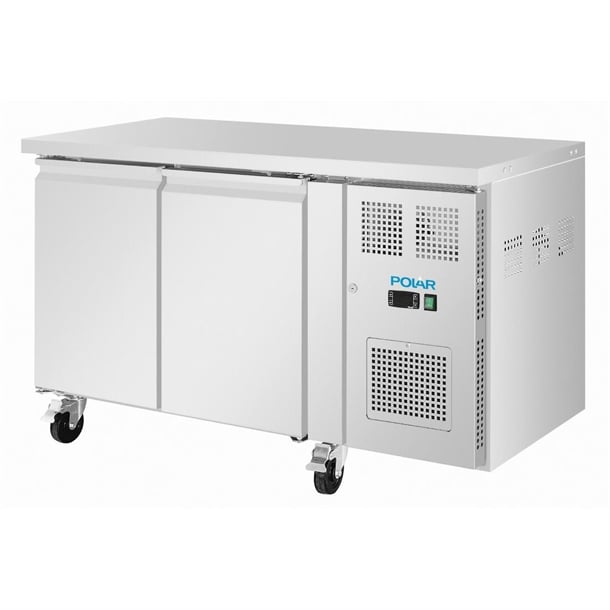 Polar U-Series Double Door Slimline Counter Fridge 155Ltr - UA105-A