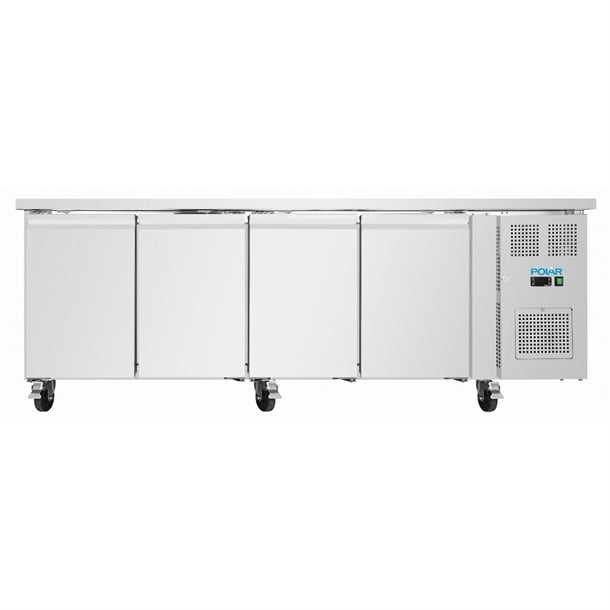 Polar U-Series Four Door Slimline Counter Fridge 312Ltr - UA107-A