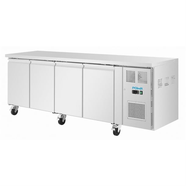 Polar U-Series Four Door Slimline Counter Fridge 312Ltr - UA107-A