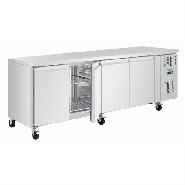 Polar U-Series Four Door Slimline Counter Fridge 312Ltr - UA107-A