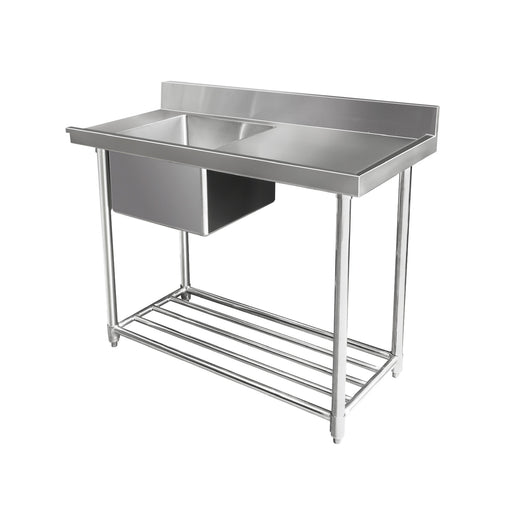 Mixrite Stainless Steel Dishwasher Single Inlet Sink W1200 X D700 X H900 - WSS17165R