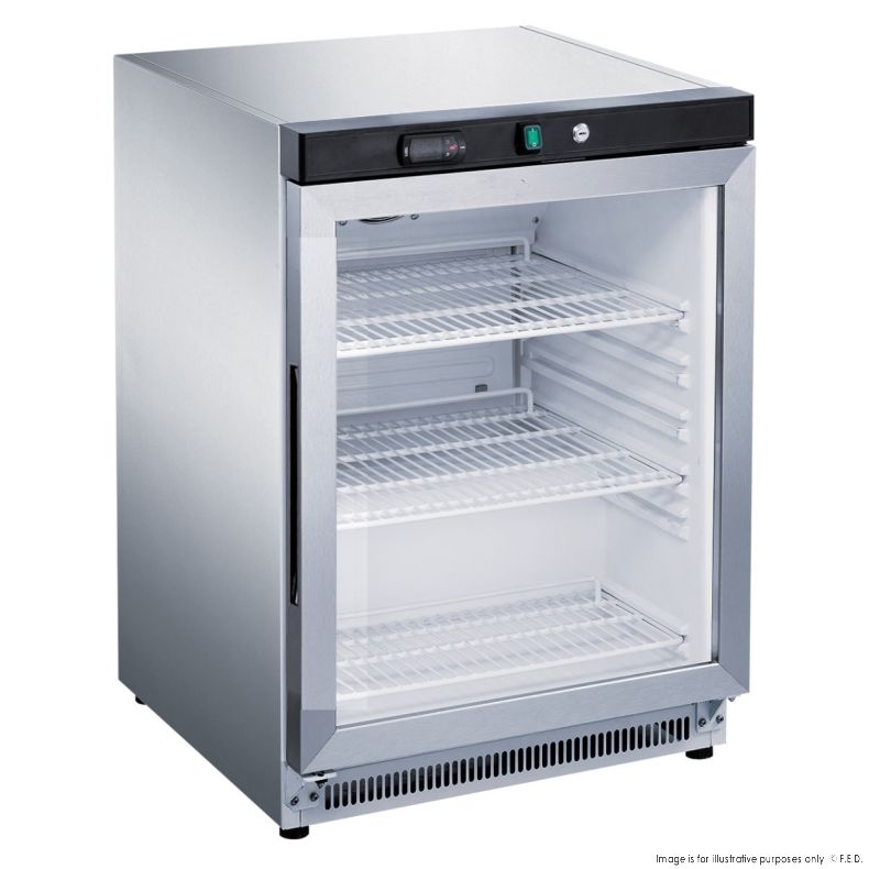 FED-X Stainless Steel Upright Static Display Fridge - XR200SG ...